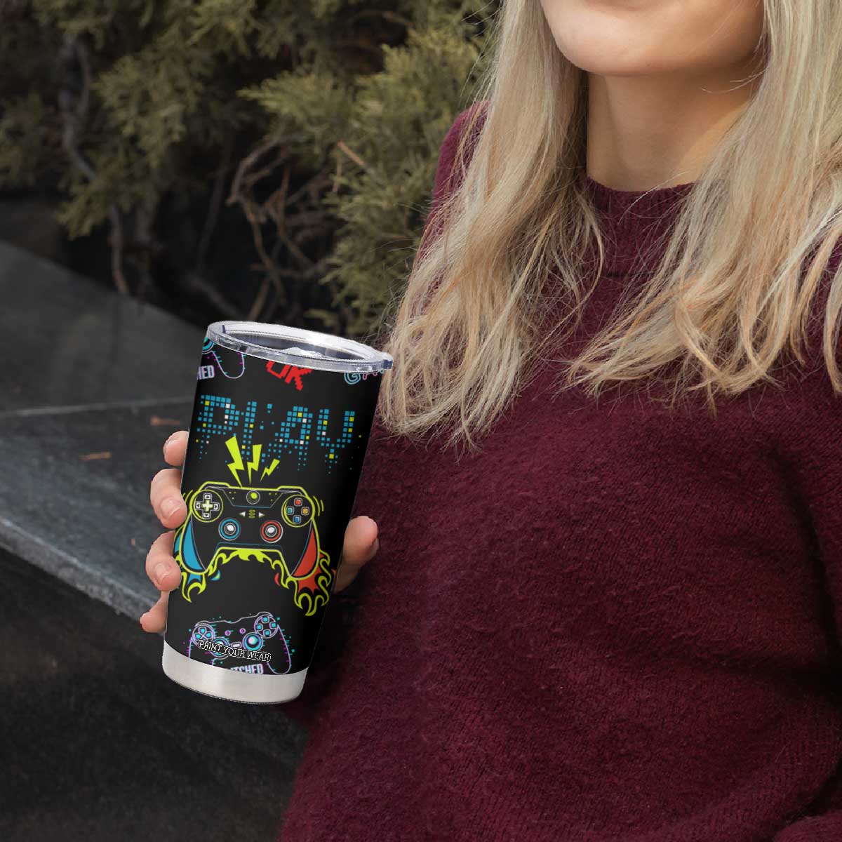 Gamer Nutrition Facts Tumbler Cup Video Game Controller Funny Gaming Gift TB02 Print Your Wear