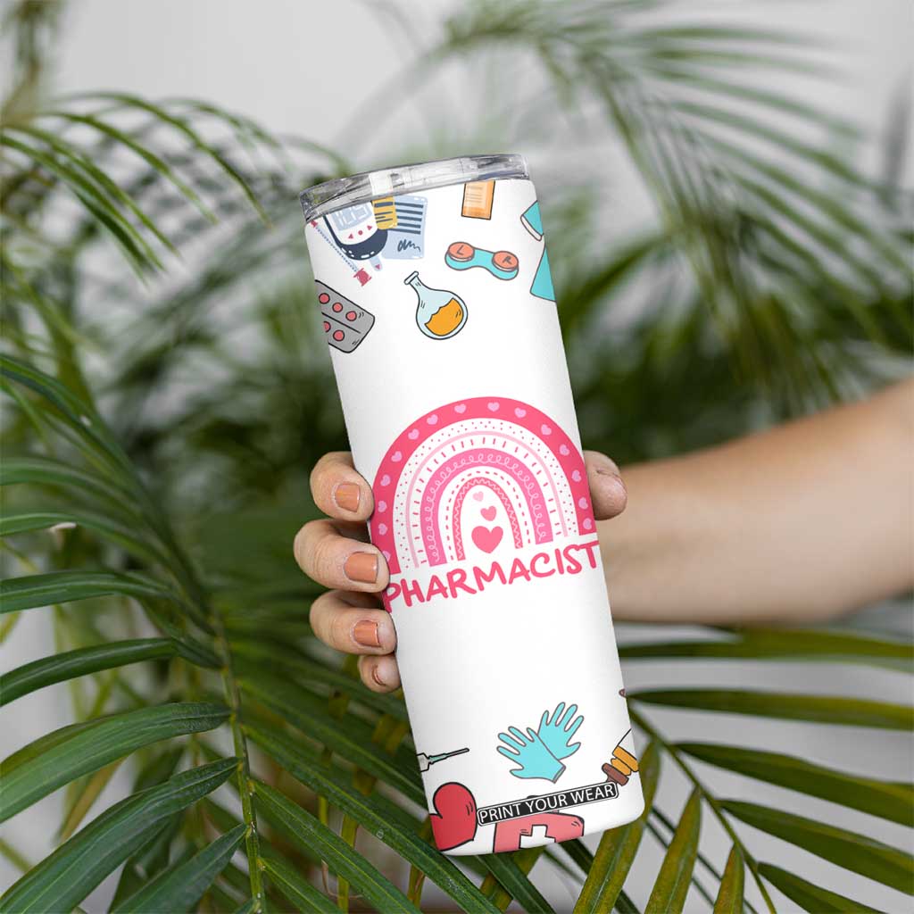 Funny Pharmacist Skinny Tumbler Pharmacy Tech Appreciation Pill Bottle Prescription TB02 Print Your Wear