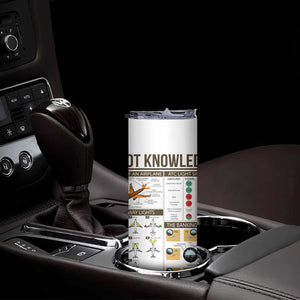 Funny Skilled Pilot Skinny Tumbler Can Keep It Up For Hours Flight Instructor Aviation Enthusiast Gift TB02 Print Your Wear