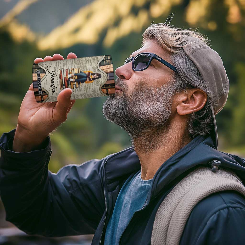 Personalized Book Lover 4 in 1 Can Cooler Tumbler Custom Name Just One More Chapter Bookworm Bibliophile Gift TB02 Print Your Wear