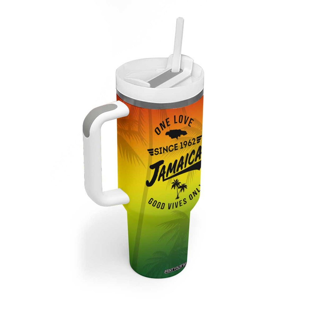 One Love Jamaica Tumbler With Handle Every Little Thing Gonna Be Alright Good Vibes Since 1962 TB02 Print Your Wear