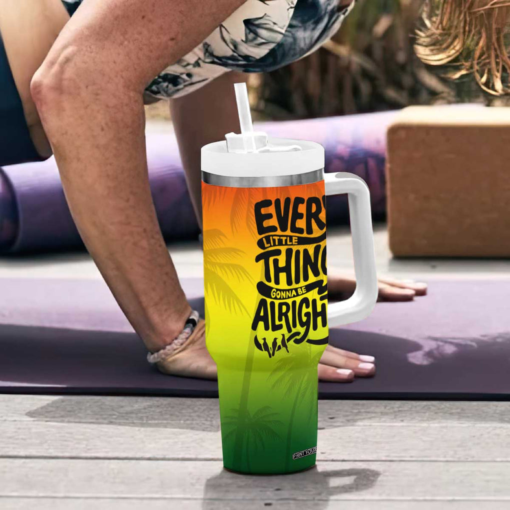 One Love Jamaica Tumbler With Handle Every Little Thing Gonna Be Alright Good Vibes Since 1962 TB02 Print Your Wear