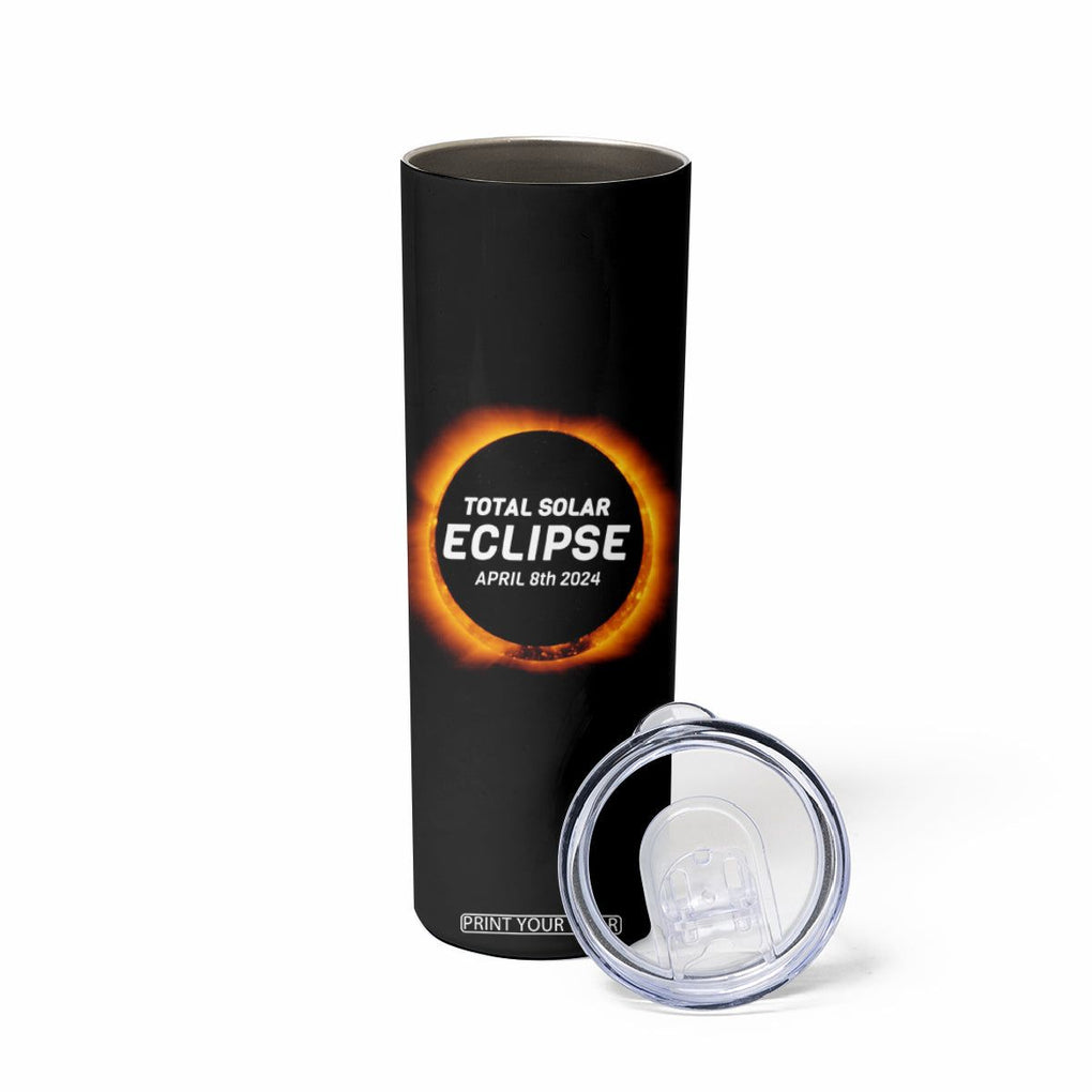 Total Solar Eclipse Skinny Tumbler America Totality April 8th 2024 TB02 Printyourwear
