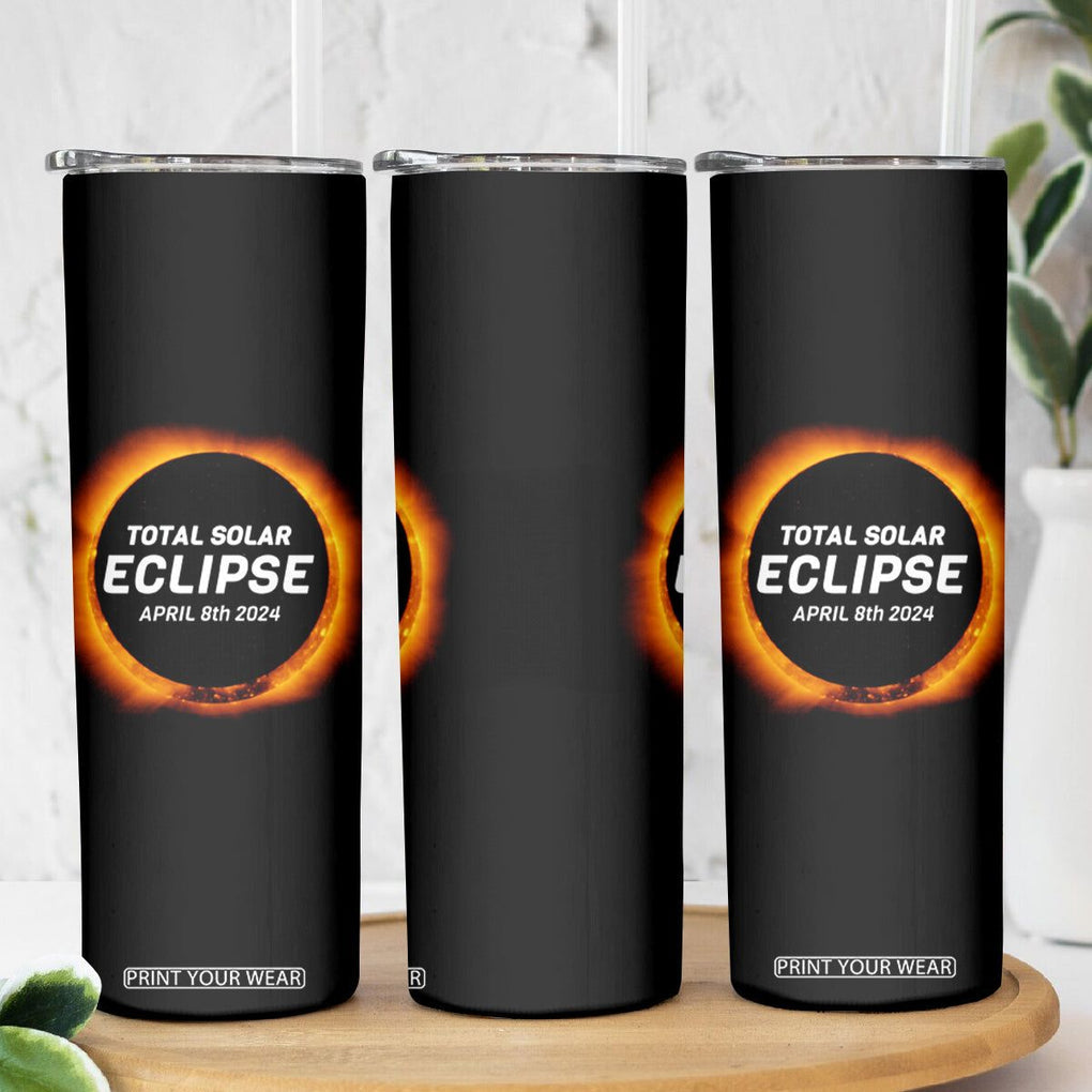 Total Solar Eclipse Skinny Tumbler America Totality April 8th 2024 TB02 Printyourwear