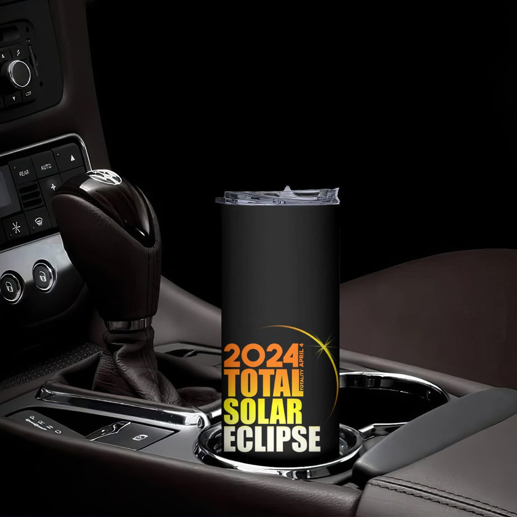 Total Solar Eclipse Skinny Tumbler America Totality April 8 2024 TB02 Printyourwear