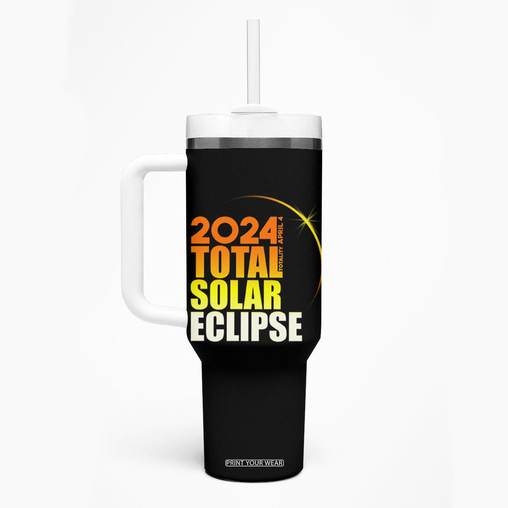 Total Solar Eclipse Tumbler With Handle America Totality April 8 2024 TB02 Printyourwear