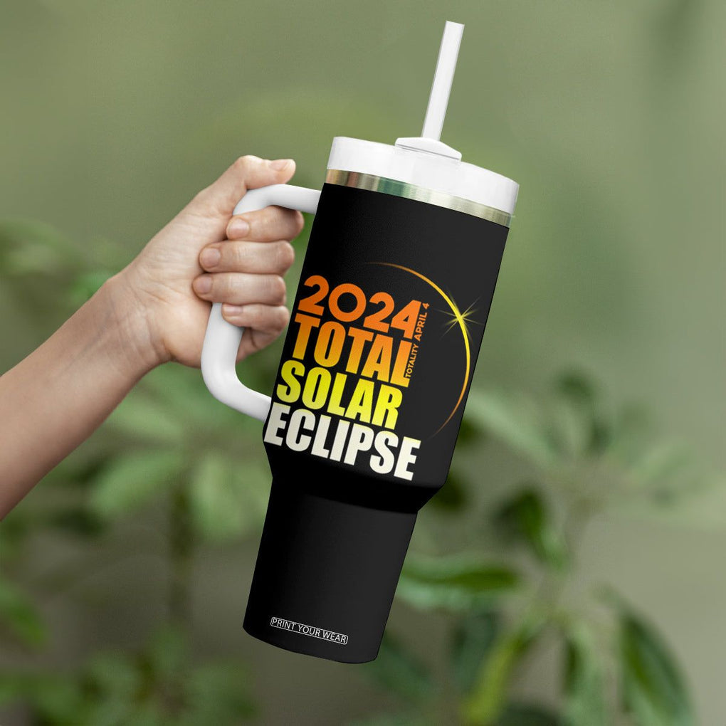 Total Solar Eclipse Tumbler With Handle America Totality April 8 2024 TB02 Printyourwear