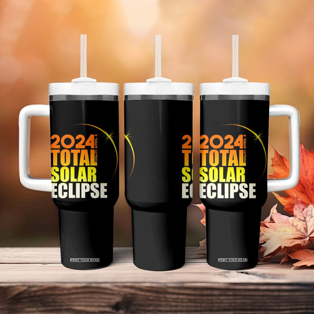 Total Solar Eclipse Tumbler With Handle America Totality April 8 2024 TB02 Printyourwear