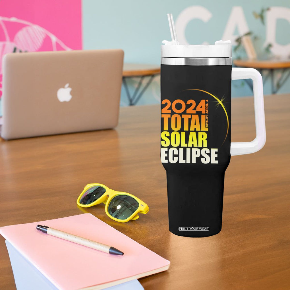 Total Solar Eclipse Tumbler With Handle America Totality April 8 2024 TB02 Printyourwear