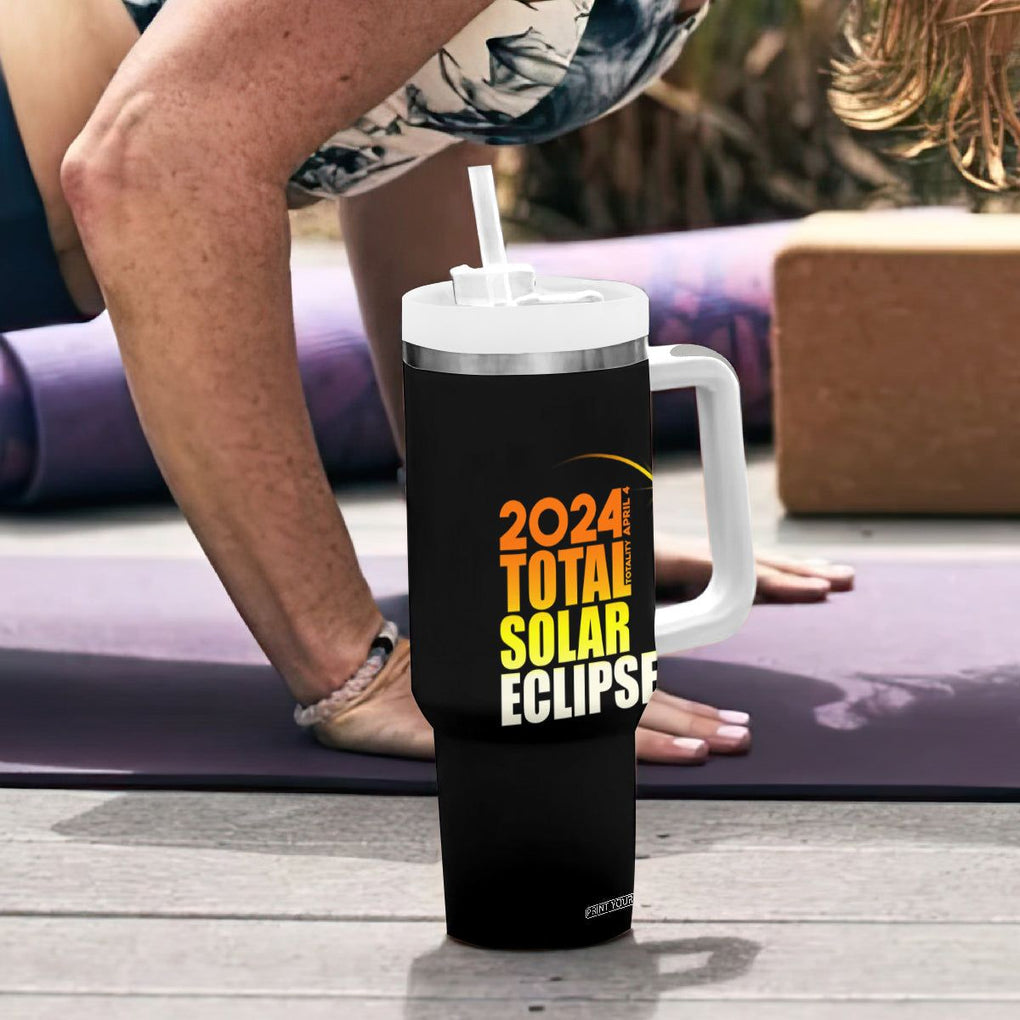 Total Solar Eclipse Tumbler With Handle America Totality April 8 2024 TB02 Printyourwear