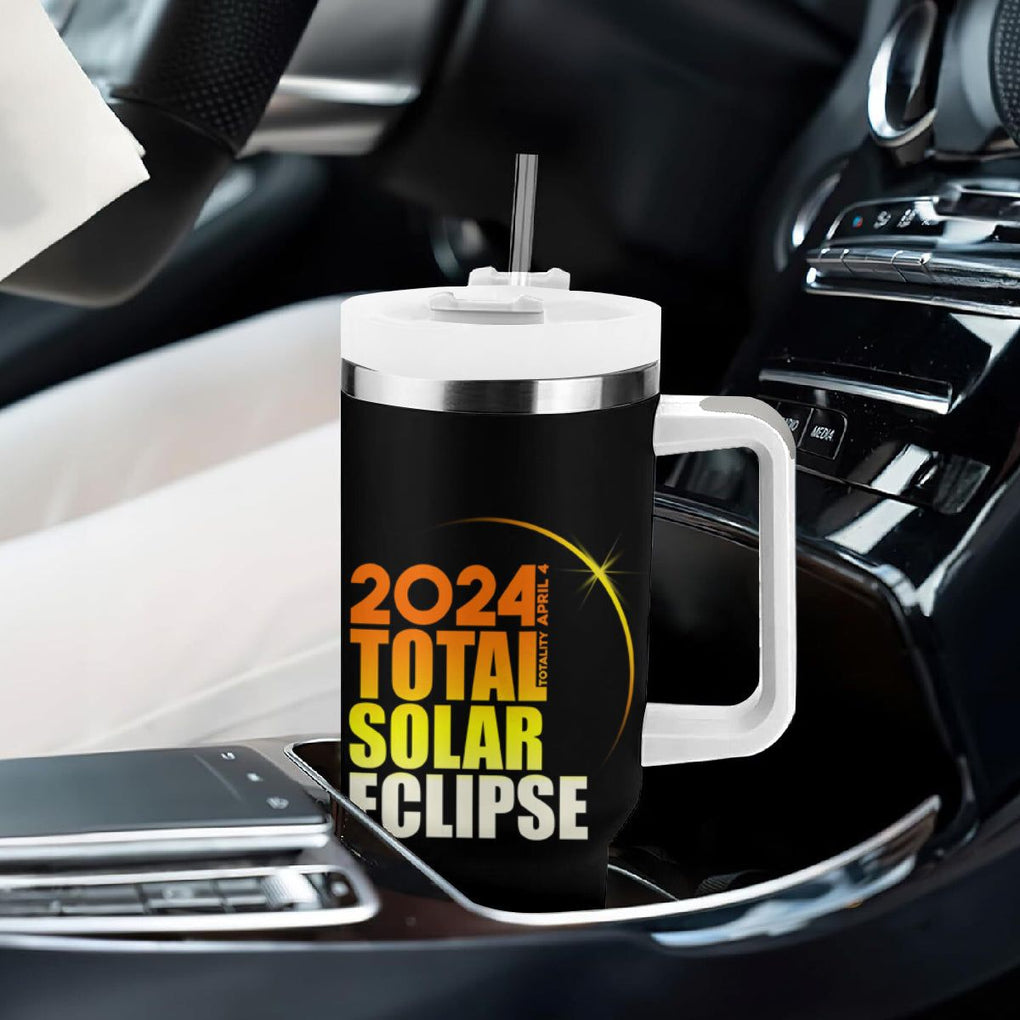 Total Solar Eclipse Tumbler With Handle America Totality April 8 2024 TB02 Printyourwear