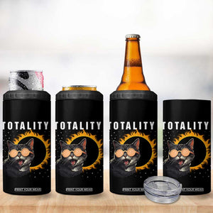 Total Solar Eclipse 4 in 1 Can Cooler Tumbler Funny Cat Totality TB02 Print Your Wear