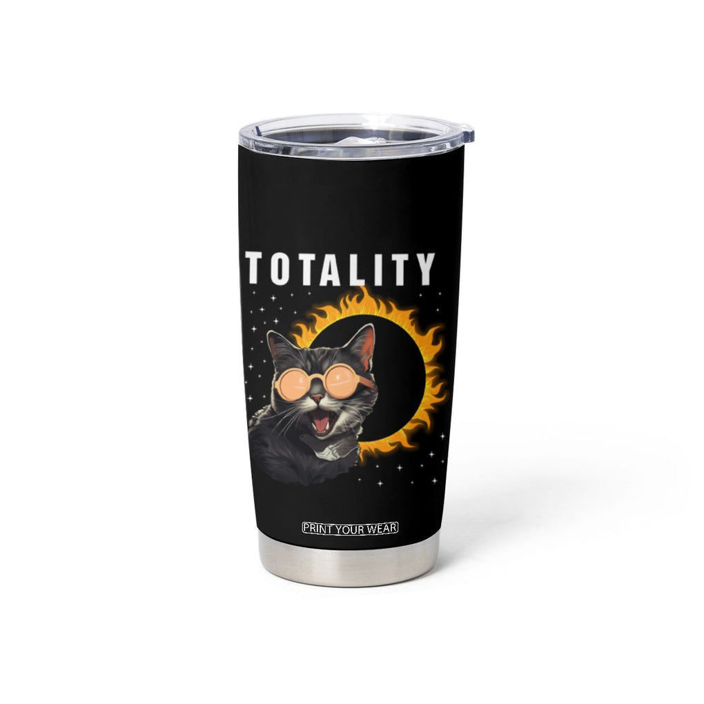 Total Solar Eclipse Tumbler Cup Funny Cat Totality TB02 Printyourwear