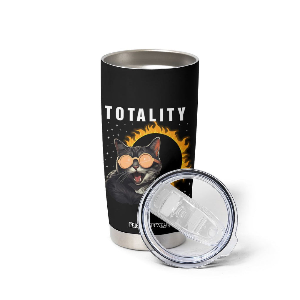 Total Solar Eclipse Tumbler Cup Funny Cat Totality TB02 Printyourwear
