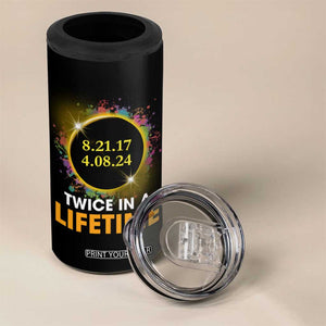 Total Solar Eclipse 4 in 1 Can Cooler Tumbler Twice In A Life Time American Totality 2024 2017 TB02 Print Your Wear