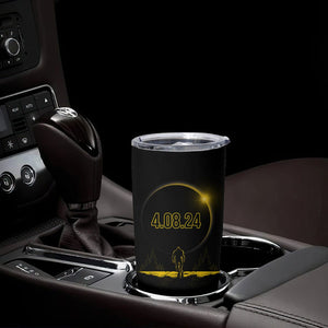 Total Solar Eclipse Bigfoot Tumbler Cup American Totality April 8 2024 Sasquatch Silhouette TB02 Printyourwear
