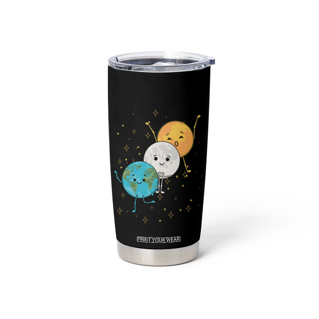 Funny Total Solar Eclipse Tumbler Cup Cute Earth Moon Sun American Totality April 8 2024 TB02 Printyourwear
