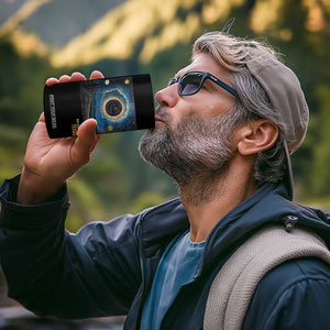 Total Solar Eclipse 4 in 1 Can Cooler Tumbler April 8 2024 Starry Night Totality TB02 Print Your Wear