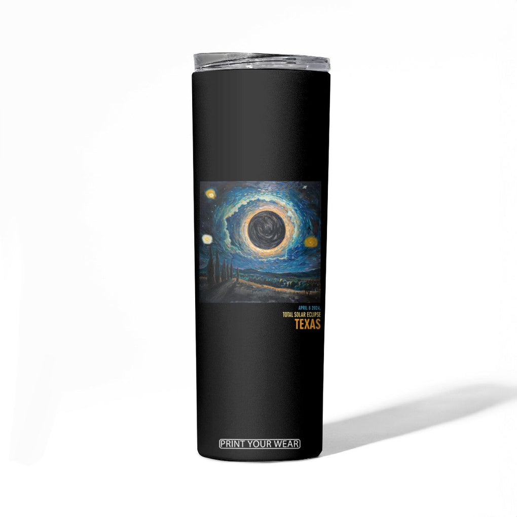 Total Solar Eclipse Skinny Tumbler April 8 2024 Starry Night Totality TB02 Printyourwear