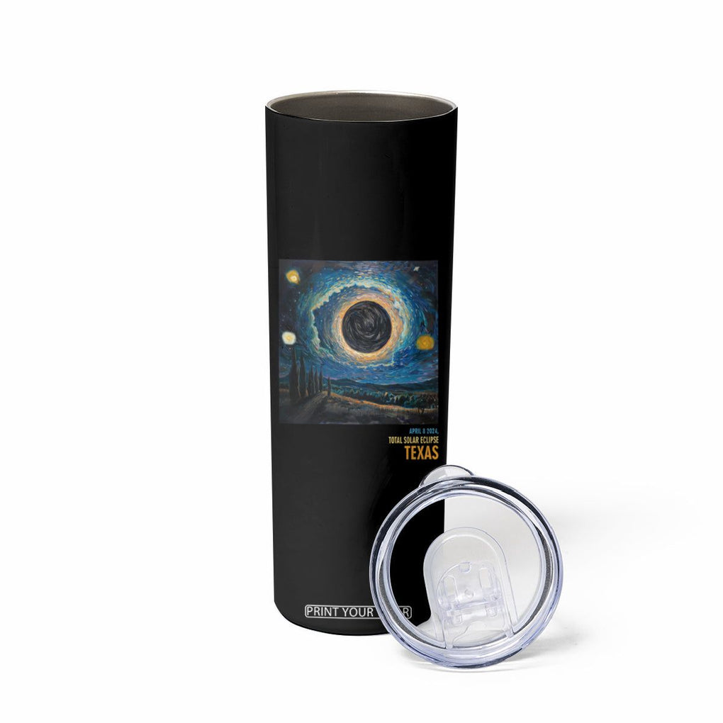 Total Solar Eclipse Skinny Tumbler April 8 2024 Starry Night Totality TB02 Printyourwear