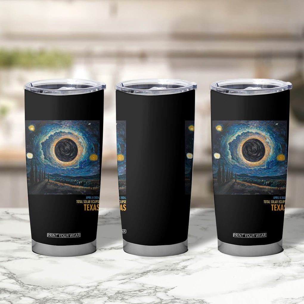 Total Solar Eclipse Tumbler Cup April 8 2024 Starry Night Totality TB02 Printyourwear