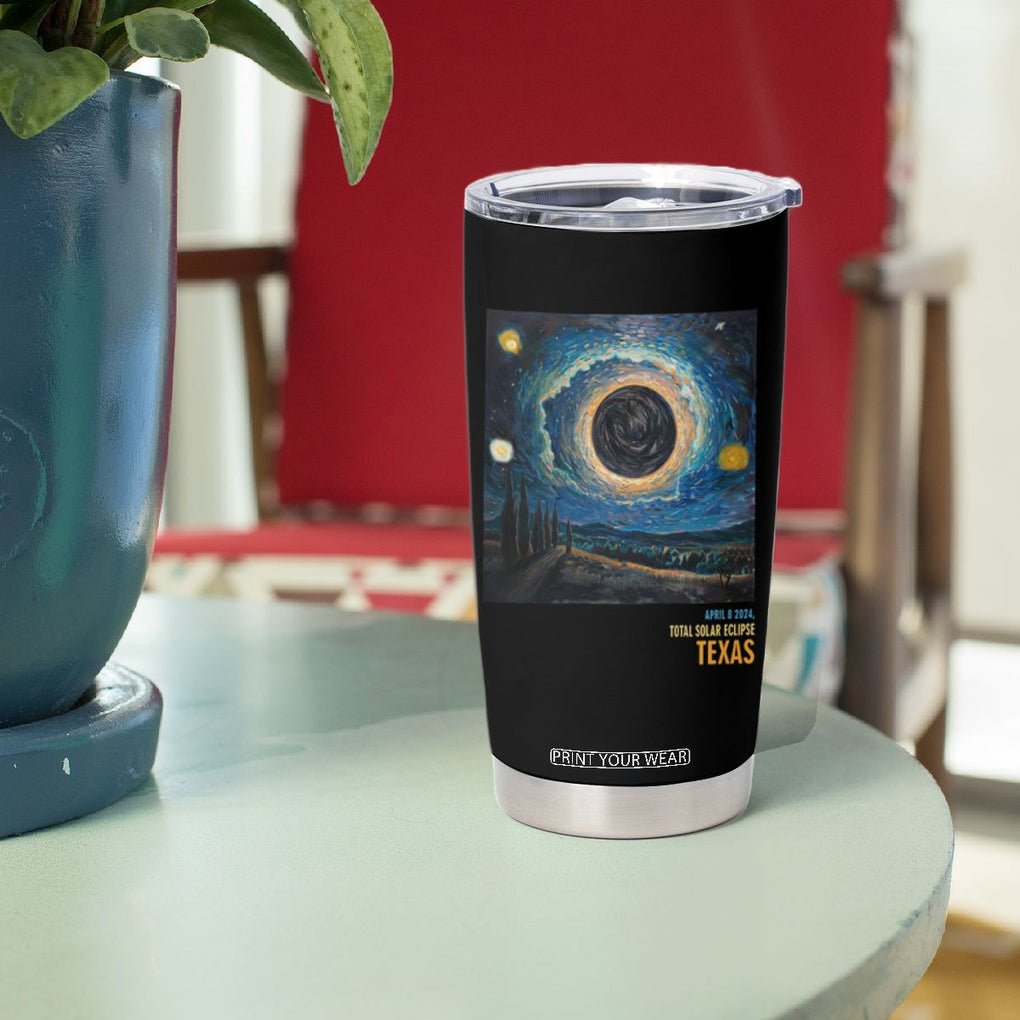 Total Solar Eclipse Tumbler Cup April 8 2024 Starry Night Totality TB02 Printyourwear