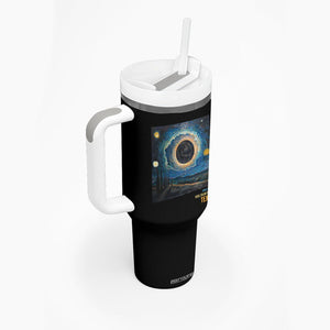 Total Solar Eclipse Tumbler With Handle April 8 2024 Starry Night Totality TB02 Printyourwear