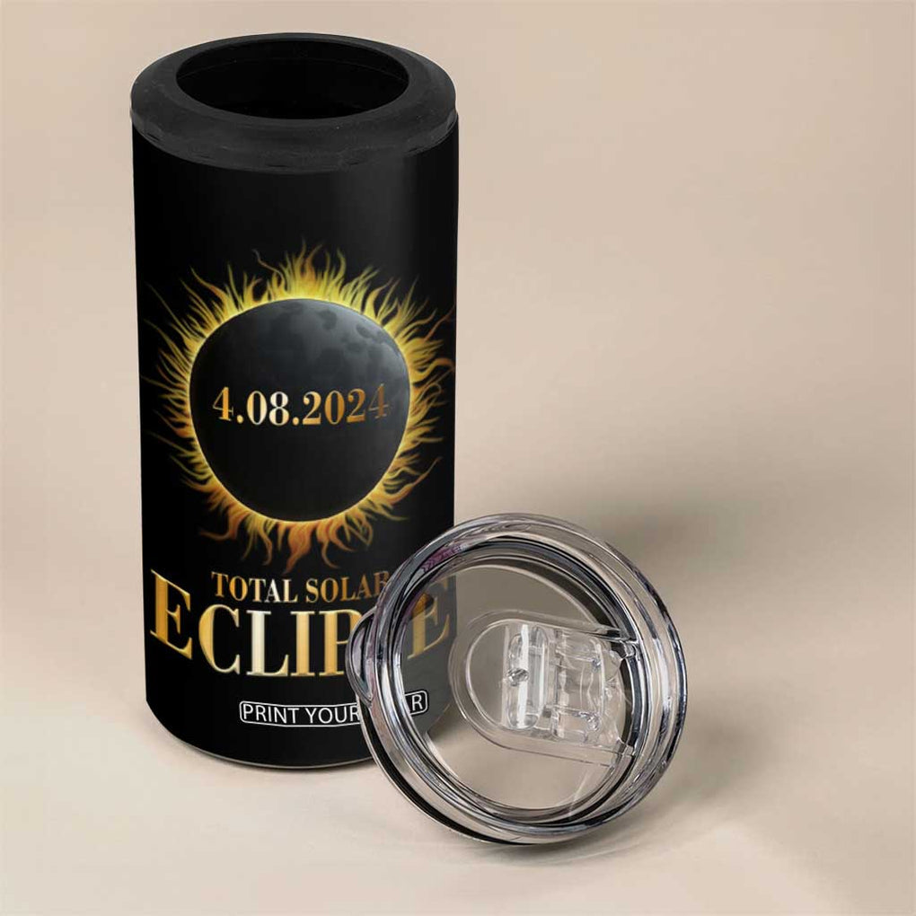 Total Solar Eclipse 4 in 1 Can Cooler Tumbler 8 April 2024 Totality Phenomenon United States TB02 Print Your Wear