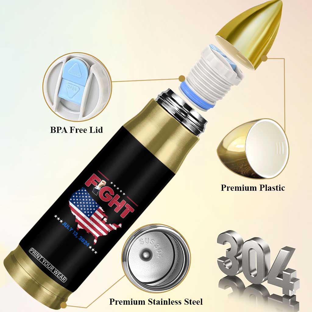 Trump Raised Fist Bullet Tumbler Fight American Flag TB02 Print Your Wear