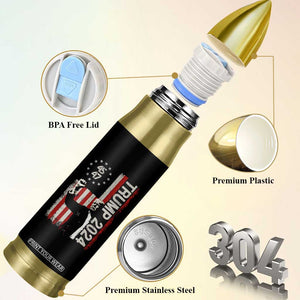 Trump 2024 Bullet Tumbler President 45 47 American Betsy Ross Flag TB02 Print Your Wear