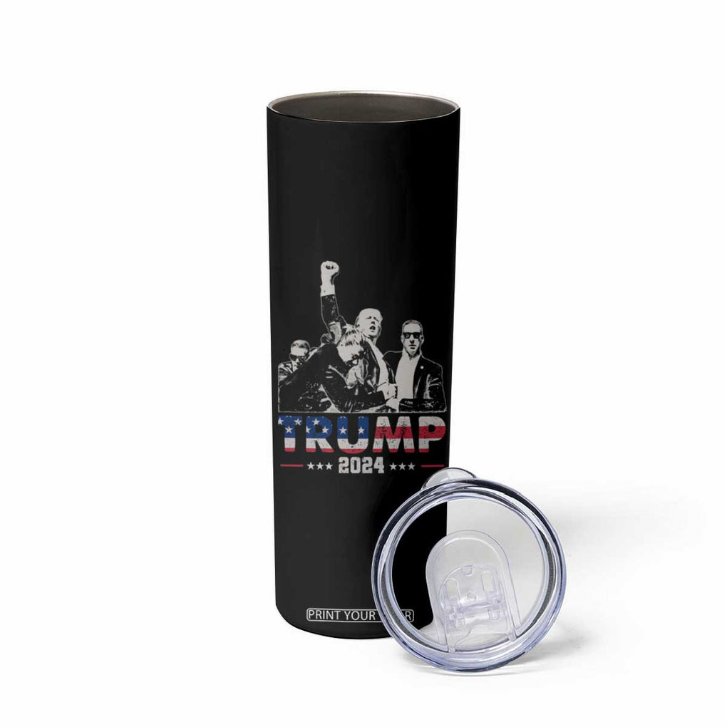 Trump Raised Fist Skinny Tumbler Trump 2024 For President TB02 Print Your Wear