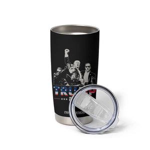Trump Raised Fist Tumbler Cup Trump 2024 For President TB02 Print Your Wear