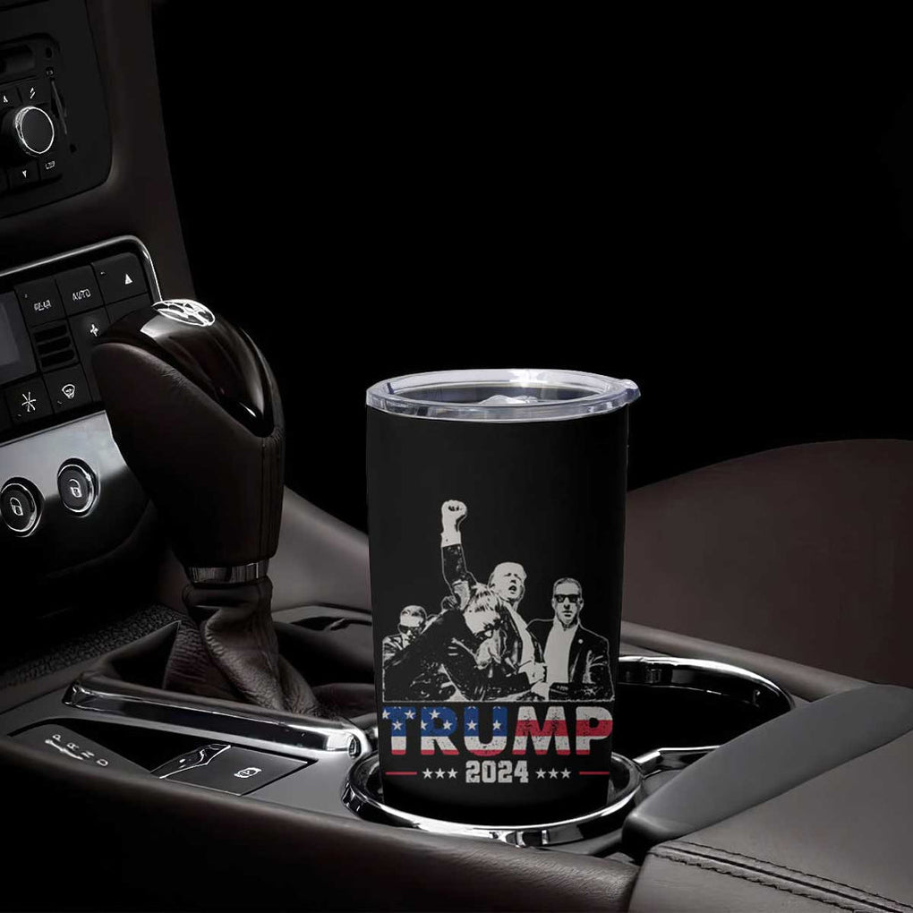 Trump Raised Fist Tumbler Cup Trump 2024 For President TB02 Print Your Wear