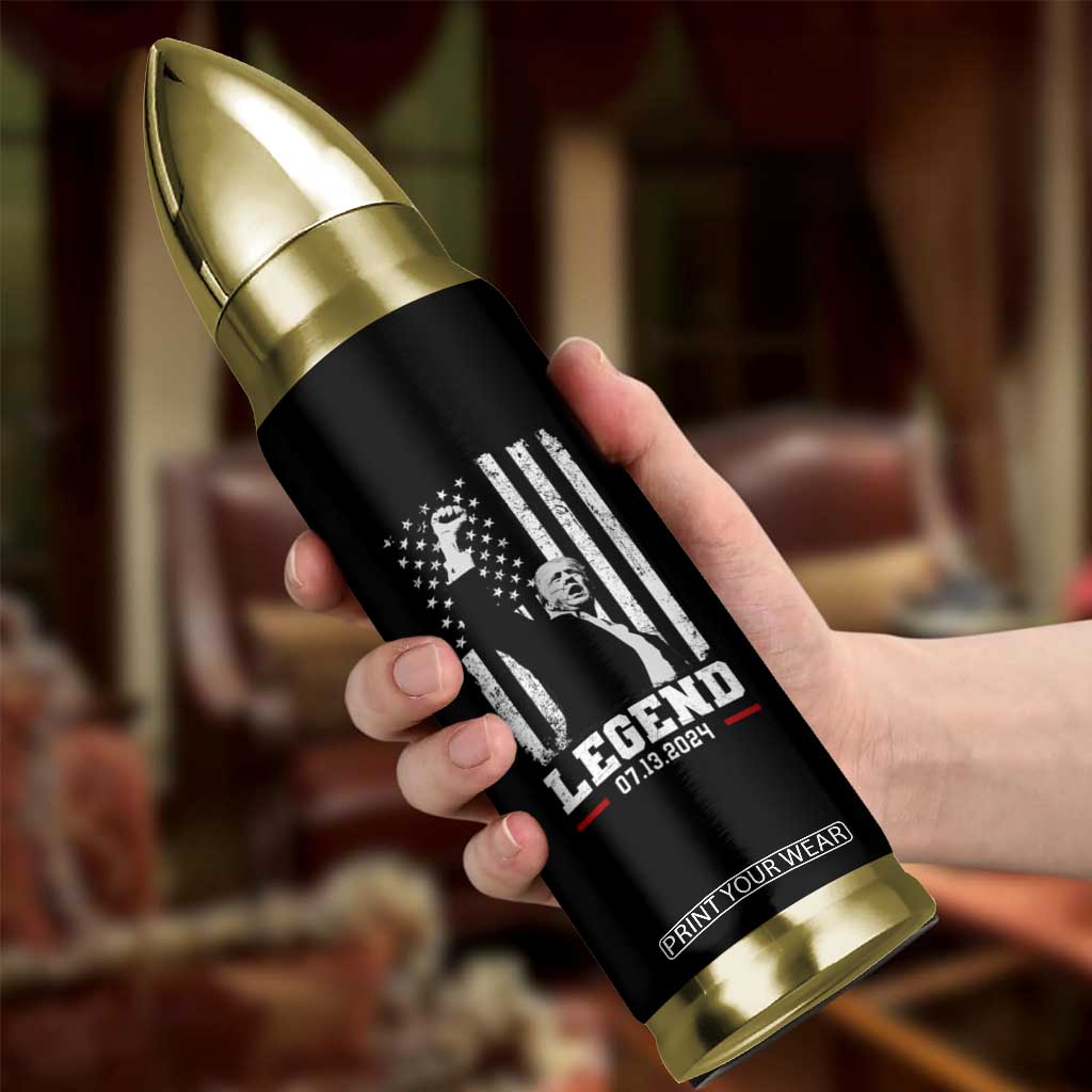 Trump Raised Fist Bullet Tumbler Legend July 13th 2024 American Flag TB02 Print Your Wear