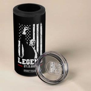 Trump Raised Fist 4 in 1 Can Cooler Tumbler Legend July 13th 2024 American Flag TB02 Print Your Wear
