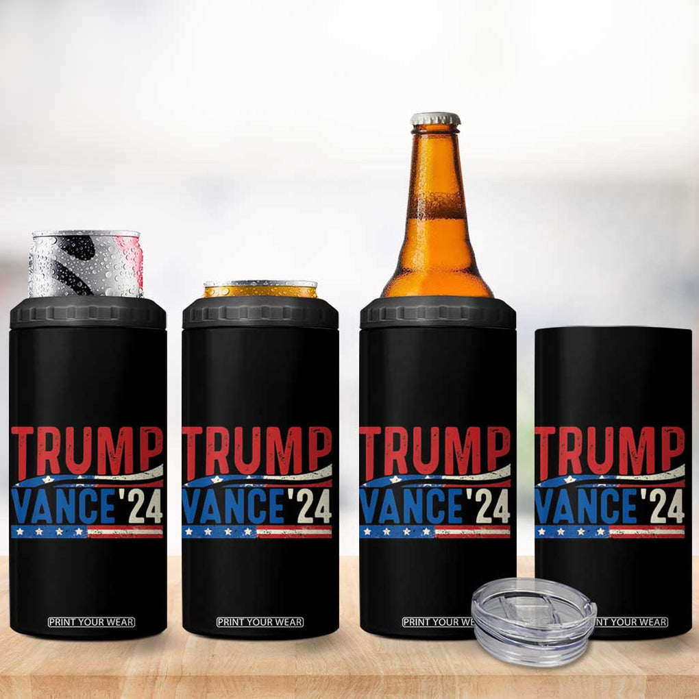 Trump Vance 2024 4 in 1 Can Cooler Tumbler 2024 President 45 47 Supporter Retro Vintage TB02 Print Your Wear