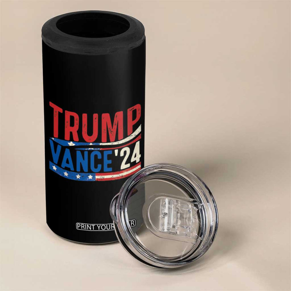 Trump Vance 2024 4 in 1 Can Cooler Tumbler 2024 President 45 47 Supporter Retro Vintage TB02 Print Your Wear