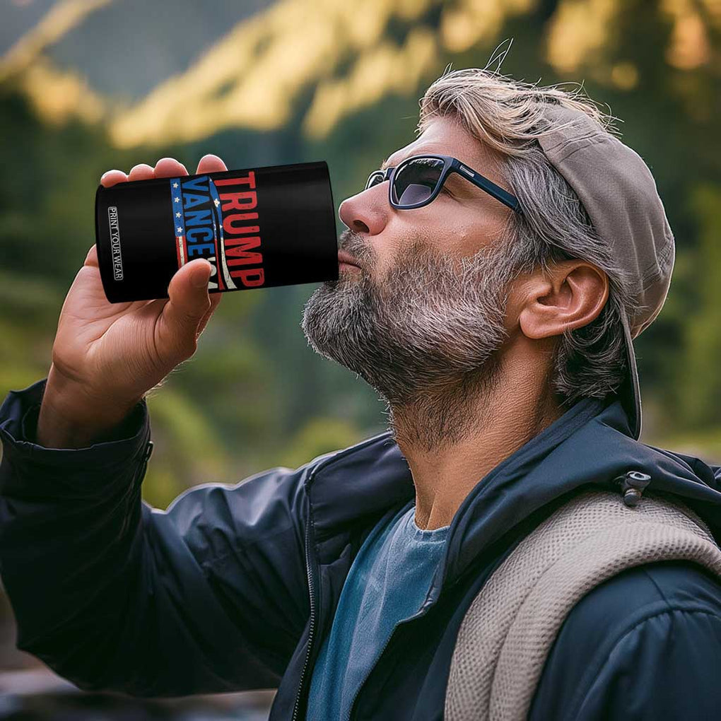 Trump Vance 2024 4 in 1 Can Cooler Tumbler 2024 President 45 47 Supporter Retro Vintage TB02 Print Your Wear