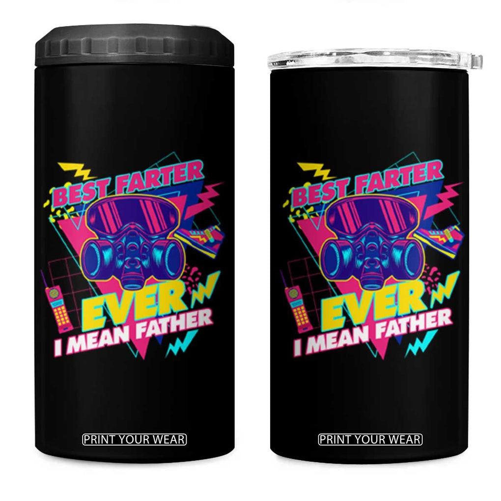 Retro Funny Dad 4 in 1 Can Cooler Tumbler World's Best Farter I Mean Father TB02 One Size: 16 oz Black Print Your Wear