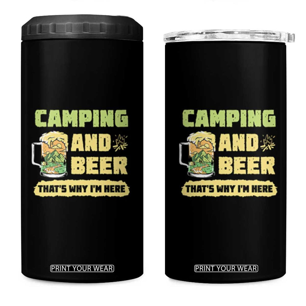 Camping Dad 4 in 1 Can Cooler Tumbler World's Best Dadventure Outdoor Nature Lovers TB02 One Size: 16 oz Black Print Your Wear