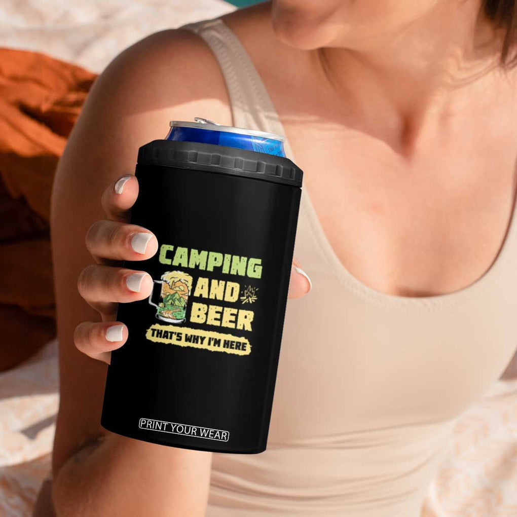 Camping Dad 4 in 1 Can Cooler Tumbler World's Best Dadventure Outdoor Nature Lovers TB02 Print Your Wear