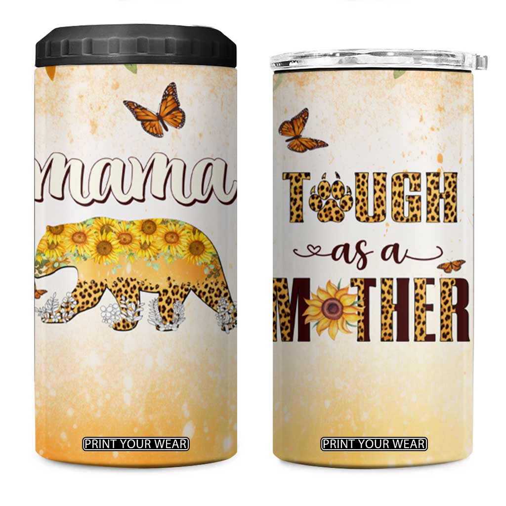 Mama Bear Floral Sunflower 4 in 1 Can Cooler Tumbler Tough As A Mother Botanical Garden Uplifting Gift TB02 One Size: 16 oz Daisy Print Your Wear