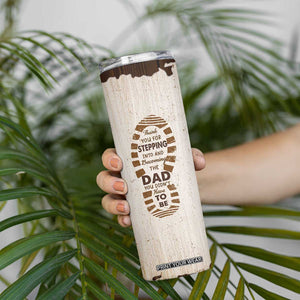 Stepdad of Two Skinny Tumbler Thank You For Stepping In Dad with Son and Daughter Retro Vintage TB02 Print Your Wear