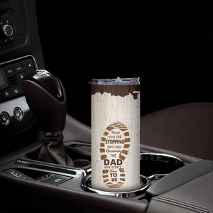 Stepdad of Two Skinny Tumbler Thank You For Stepping In Dad with Son and Daughter Retro Vintage TB02 Print Your Wear