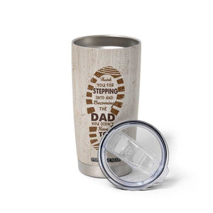 Stepdad of Two Tumbler Cup Thank You For Stepping In Dad with Son and Daughter Retro Vintage TB02 Print Your Wear