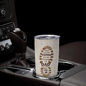 Stepdad of Two Tumbler Cup Thank You For Stepping In Dad with Son and Daughter Retro Vintage TB02 Print Your Wear