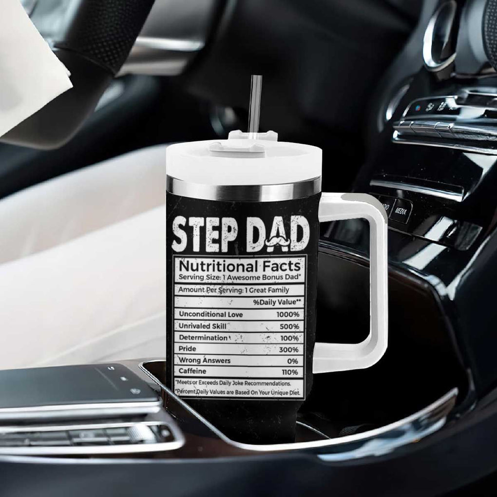 Step Dad Tumbler With Handle Best Effin' Stepdad Ever Thanks For Putting Up With My Mom American Flag TB02 Print Your Wear