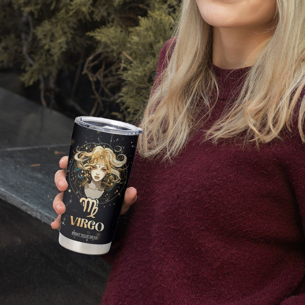 Virgo Zodiac Tumbler Cup Celestial Constellation Astrology Horoscope Galaxy TB02 Printyourwear