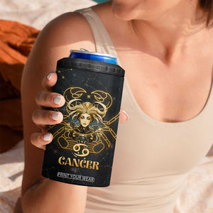 Cancer Zodiac 4 in 1 Can Cooler Tumbler Celestial Constellation Astrology Horoscope Galaxy TB02 Print Your Wear