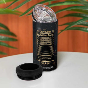 Capricorn Zodiac 4 in 1 Can Cooler Tumbler Celestial Constellation Astrology Horoscope Galaxy TB02 Print Your Wear